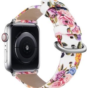 38 mm Apple Watch band leather floral
